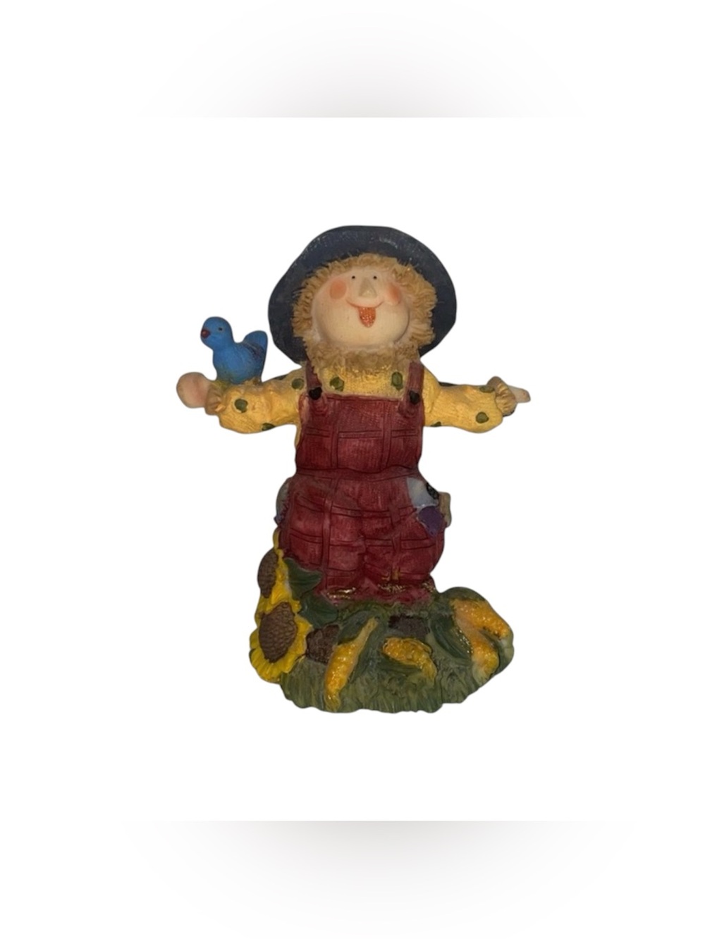 Vintage Small Ceramic Scarecrow Figurine